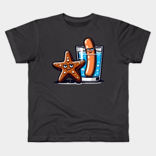 Chocolate Starfish & Hot Dog Flavored Water Kids T-Shirt